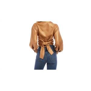 NEW FIFTEEN TWENTY sloane wrap shirt in camel